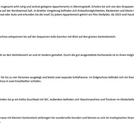 Lägenhet Norderhoog- Norder Wung 6, App 4 *